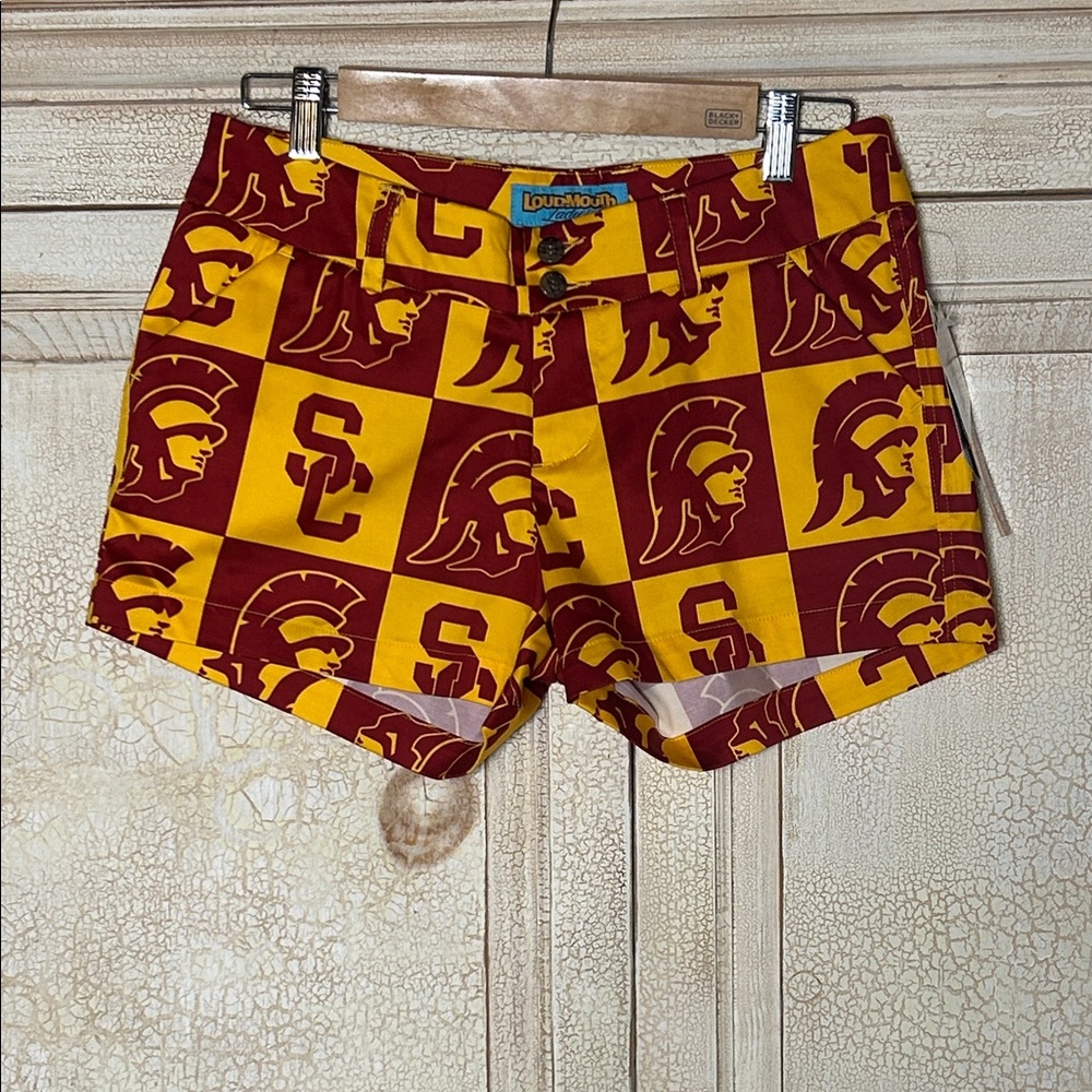 USC Trojans Loudmouth NWT Women's Shorts Red Gold Collegiate Size 4